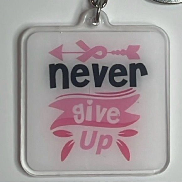Hand Crafted Accessories - Hand Crafted Inspirational Pink Ribbon Keychains Pick 1
